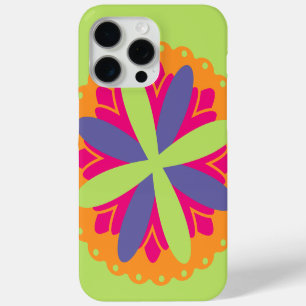 Coque Case-Mate iPhone Formes florales orange vibrant