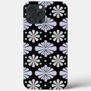 Case-Mate iPhone Case Formes florales pastel sur fond noir