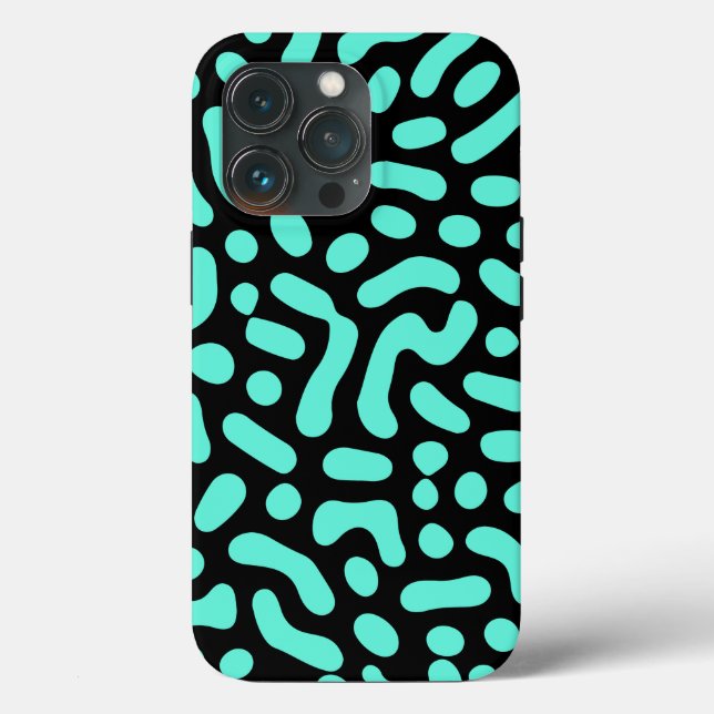 Coques Case-Mate iPhone Formes géométriques monochromatiques vertes (Verso)