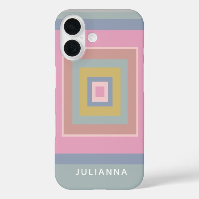 Coques Case-Mate iPhone Formes géométriques Motif Pastels Personnalisé (Verso)