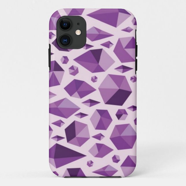 Coques Case-Mate iPhone Formes géométriques pourpres de bijou (Dos)
