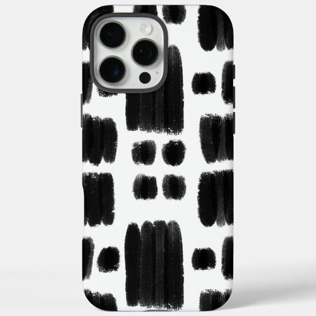 Coques Case-Mate iPhone Formes peintes en noir et blanc (Verso)