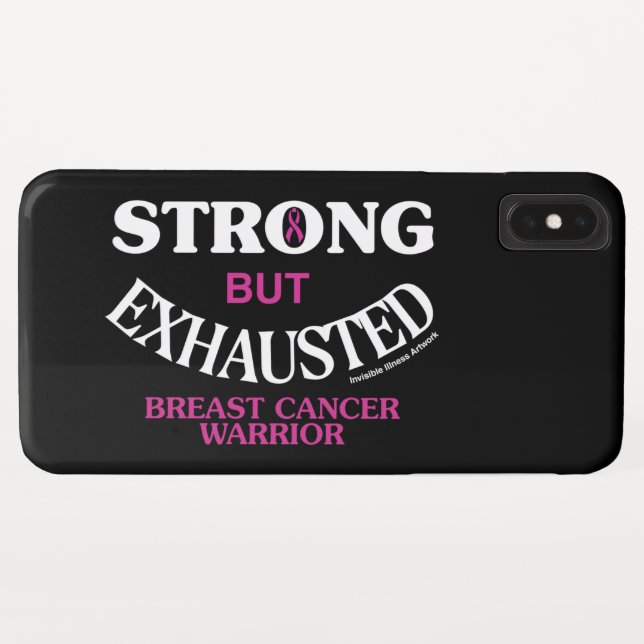 Coques Case-Mate iPhone FORT, mais EXHAUSTÉ...Cancer du sein (Dos (Horizontal))