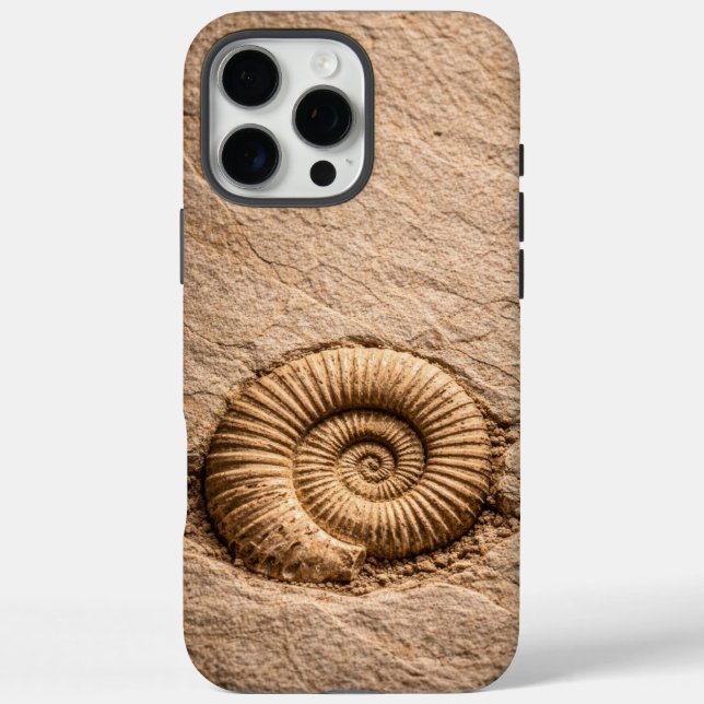 Coques Case-Mate iPhone Fossile d'ammonite en spirale (Verso)