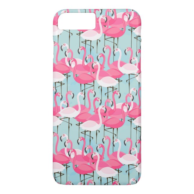 Coques Case-Mate iPhone Foule De Flamants roses Rose Et Blanc (Dos)