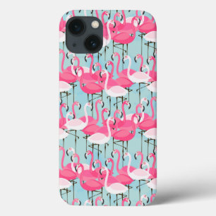 Coque Case-Mate iPhone Foule De Flamants roses Rose Et Blanc