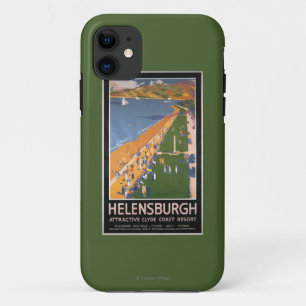 Coque iPhone 11 Foules le long d'affiche de chemins de fer de