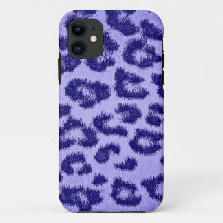 Coque Case-Mate iPhone Fourrure bleue pourpre Empreinte de léopard
