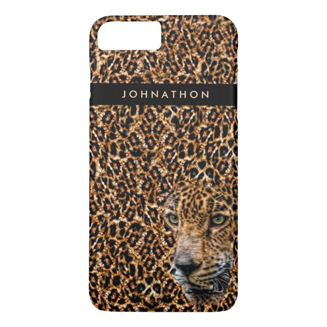 Coques Case-Mate iPhone Fourrure Brown masculine de léopard avec le chat (Dos)