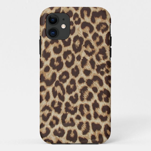 Coques Case-Mate iPhone Fourrure de léopard de Faux (Dos)