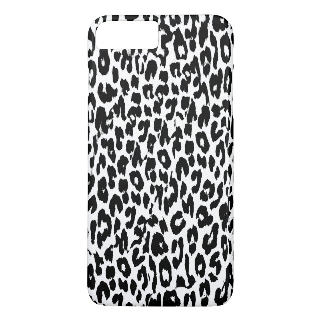 Coques Case-Mate iPhone Fourrure Léopard Noir (Dos)