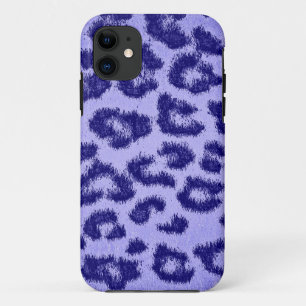 Coque Case-Mate iPhone Fourrure pourpre bleue de peau d'empreinte de