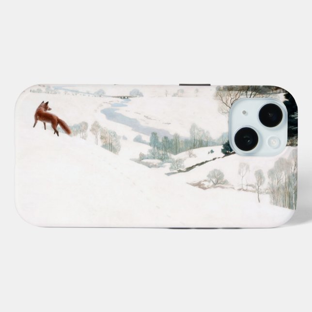 Coques Case-Mate iPhone Fox dans la neige, 1935 par Newell Convers Wyeth (Verso (horizontal))