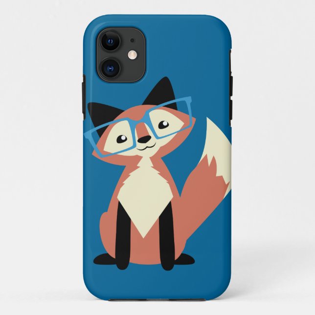 Coques Case-Mate iPhone Fox mignon en verre de hippie (Dos)