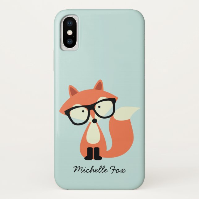 Coques Case-Mate iPhone Fox rouge de hippie mignon (Dos)