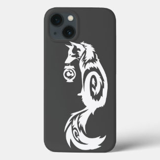 Coques Pour iPhone Fox tribal de Kitsune avec la lanterne d'esprit