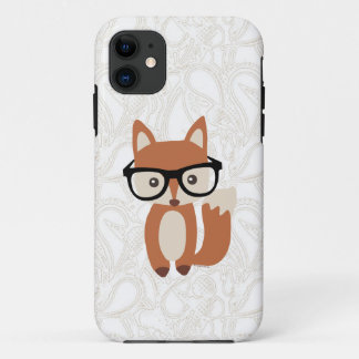 Coque iPhone 11 Fox w/Glasses de bébé de hippie