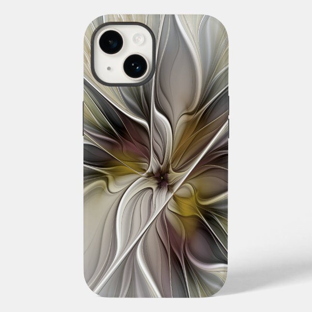 Coques Case-Mate iPhone Fractal floral, fleur de fantaisie aux couleurs de (Verso)
