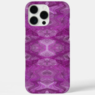 Coque iPhone 16 Pro Max Fractal violet et blanc -s'ajuste pour tous les co