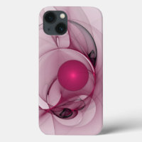 Fractale balançante, Art abstrait moderne rose bai