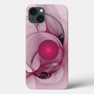 Case-Mate iPhone Case Fractale balançante, Art abstrait moderne rose bai