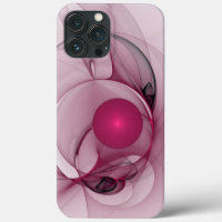 Fractale balançante, Art abstrait moderne rose bai