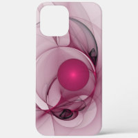 Fractale Balançante, Art Abstrait Moderne Rose Ber