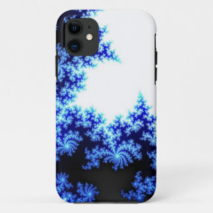 Etui iPhone Case-Mate fractale bleue et blanche