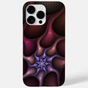 Coque Case-Mate iPhone Fractale colorée abstraite rayée brillante magique