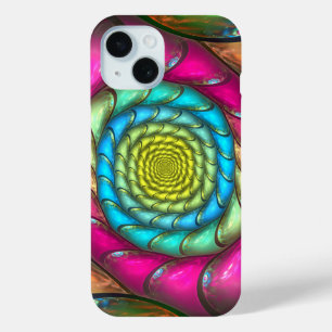 Coque Case-Mate iPhone Fractale colorée Abstraite spirale