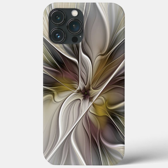 Coques Case-Mate iPhone Fractale florale, fleur de fantaisie aux couleurs  (Verso)