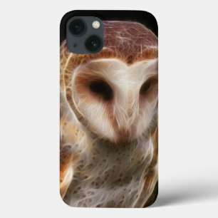 Etui iPhone 13 Fractale masquée de hibou