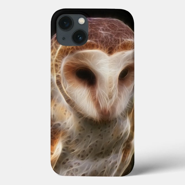 Coques Case-Mate iPhone Fractale masquée de hibou (Verso)