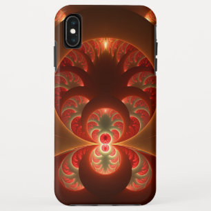 Case-Mate iPhone Case Fractale orange rouge moderne abstraite lumineuse