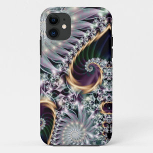 Case-Mate iPhone Case Fractale spirale argentée de réflexion