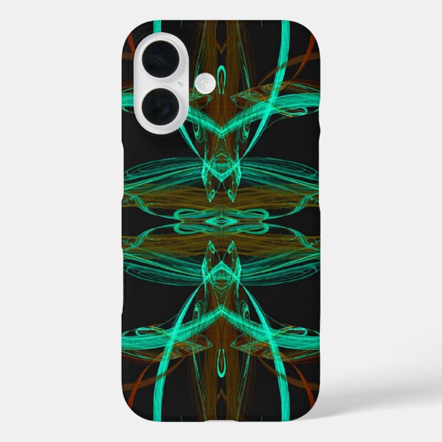 Coques Case-Mate iPhone Fractale verte-s'adapte à tous les cas (Verso)