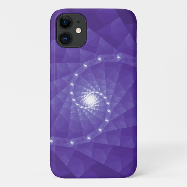 Coques Case-Mate iPhone Fractale violet géométrique (Dos)