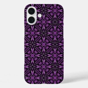 Coques iPhone 16 Plus Fractale violette victorienne