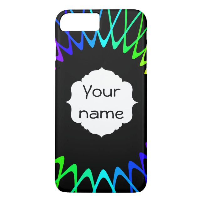 Coques Case-Mate iPhone Fractales du soleil d'arc-en-ciel (Dos)