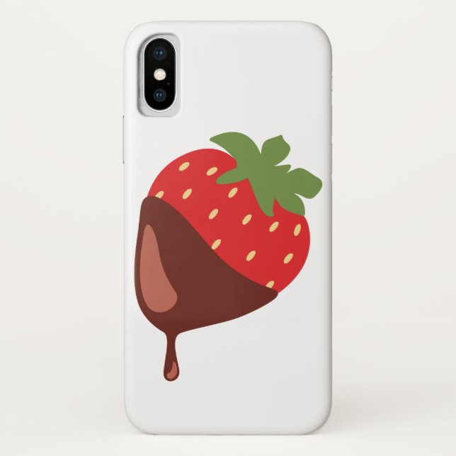 Coques Case-Mate iPhone Fraise couverte de chocolat (Dos)
