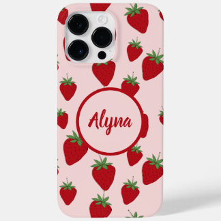 Coque Case-Mate iPhone Fraise rose mignonne