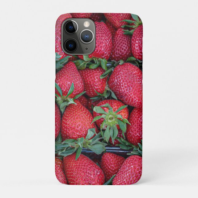 Coques Case-Mate iPhone Fraises avec feuilles verts (Dos)