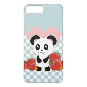 Coques Pour iPhone Fraises Kawaii Panda mignonnes
