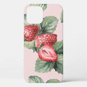 Case-Mate iPhone Case Fraises mûres d'été : Aquarelle rose