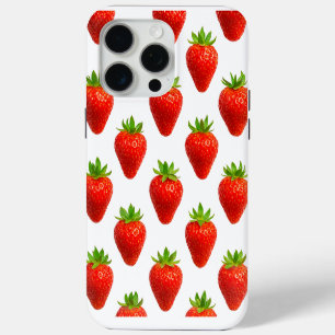 Coque Case-Mate iPhone Fraises rouges élégantes et modernes à l'aquarelle