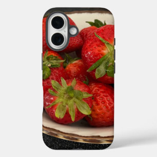 Coque Pour iPhone 16 Fraises rouges juteuses fraîches