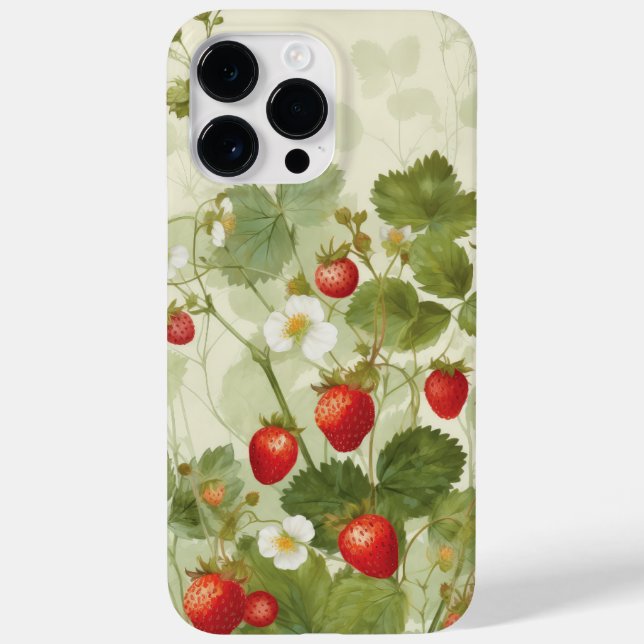 Coques Case-Mate iPhone Fraises sauvages Vibe d'été Aquarelle (Verso)