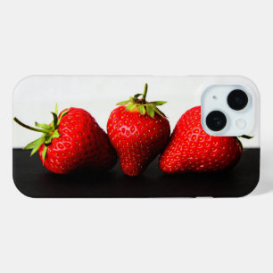 Coque Case-Mate iPhone Fraises Sur Blanc Sur Noir Iphcnm