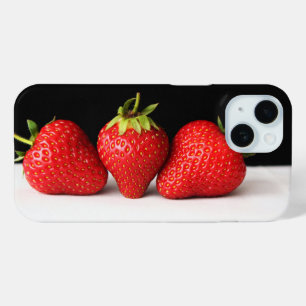 Coque Case-Mate iPhone Fraises Sur Noir Sur Blanc Iphcnm