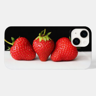 Coque Case-Mate iPhone Fraises Sur Noir Sur Blanc Iphcnm